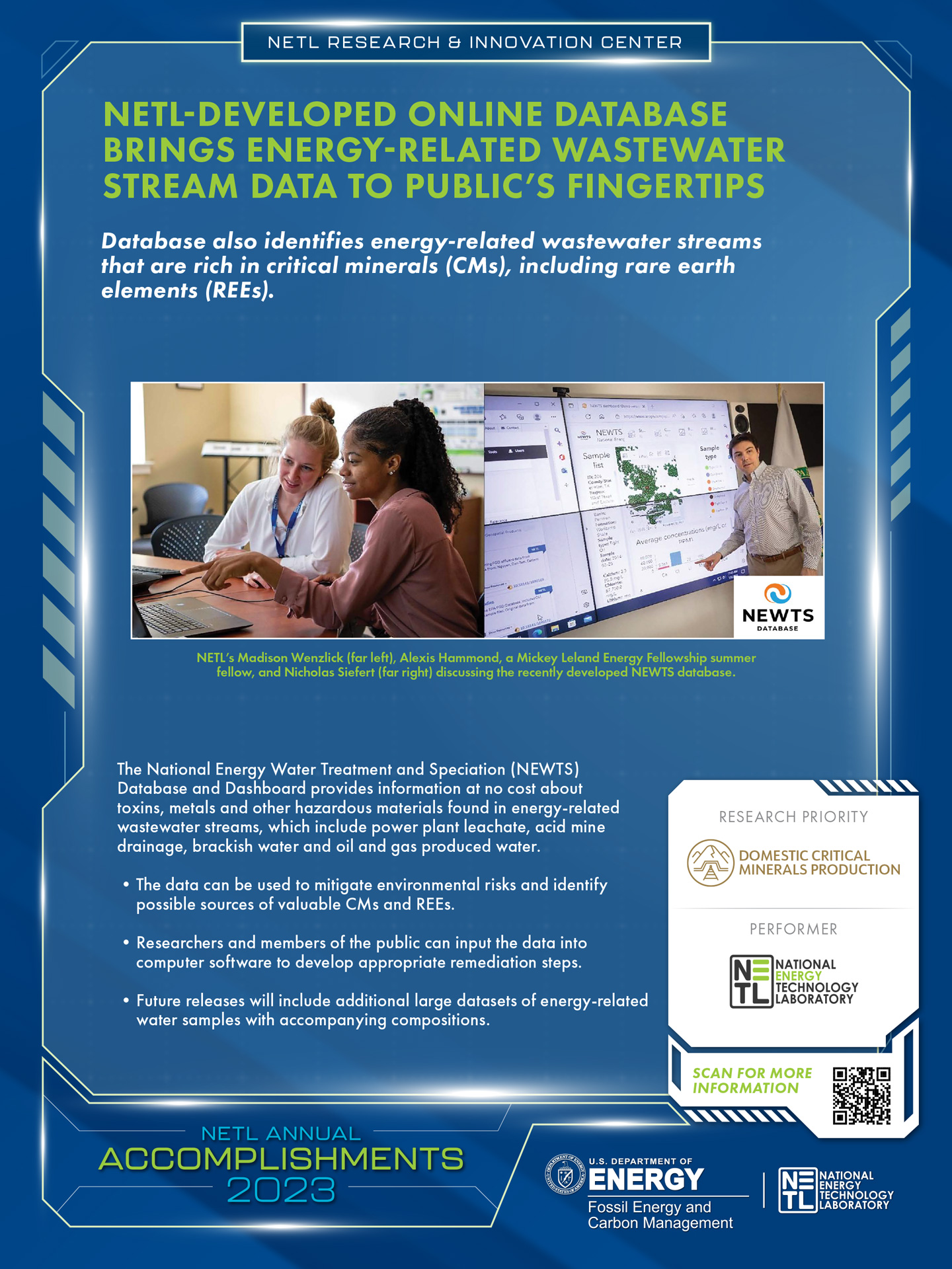 NETL-Developed Online Database Brings Energy-Related Wastewater Stream Data to Public’s Fingertips