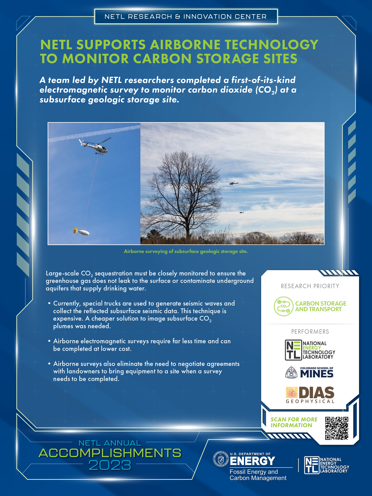 NETL Supports Airborne Technology to Monitor Carbon Storage Sites