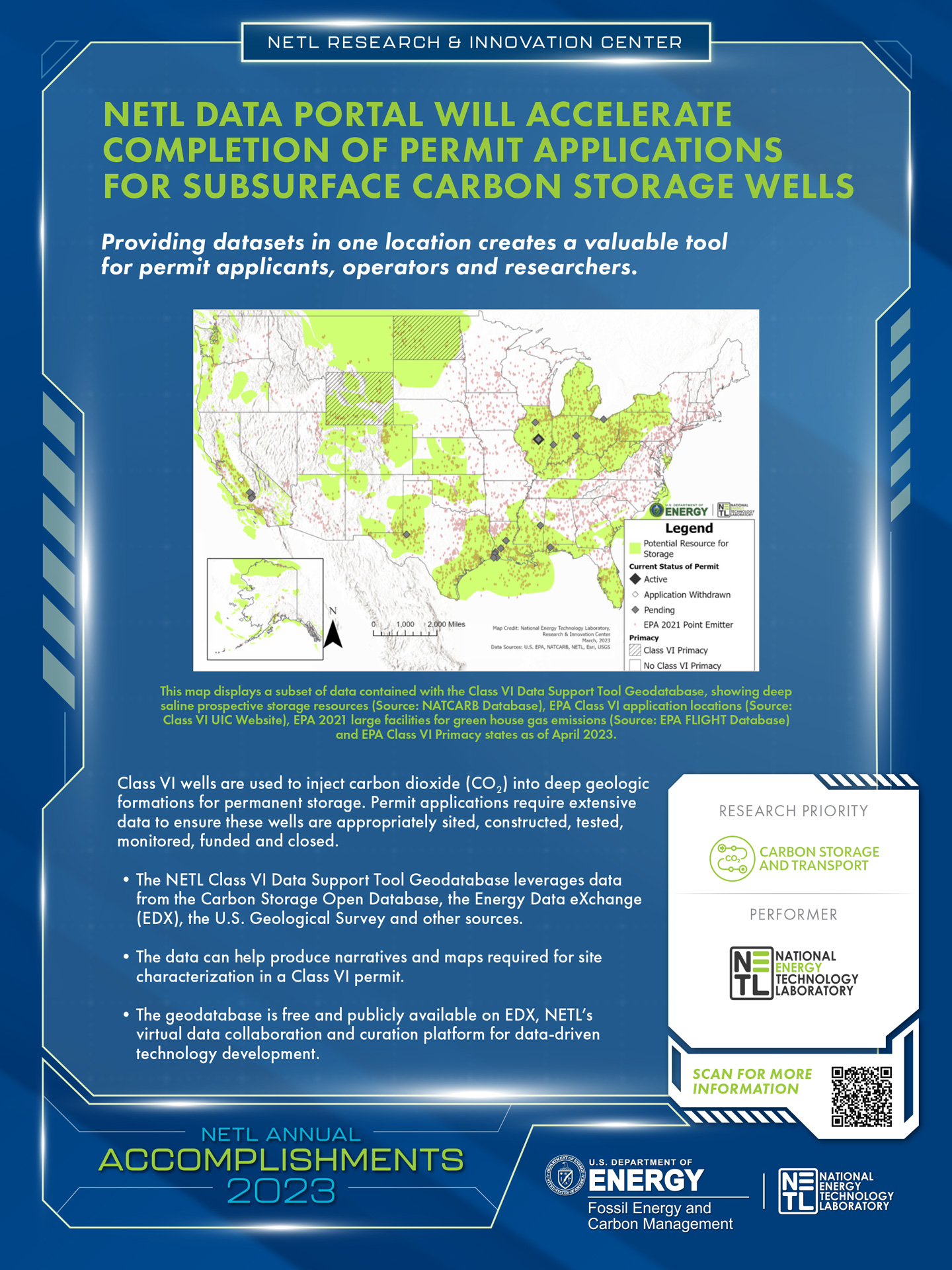 NETL Data Portal Will Accelerate Completion of Permit Applications for Subsurface Carbon Storage Wells
