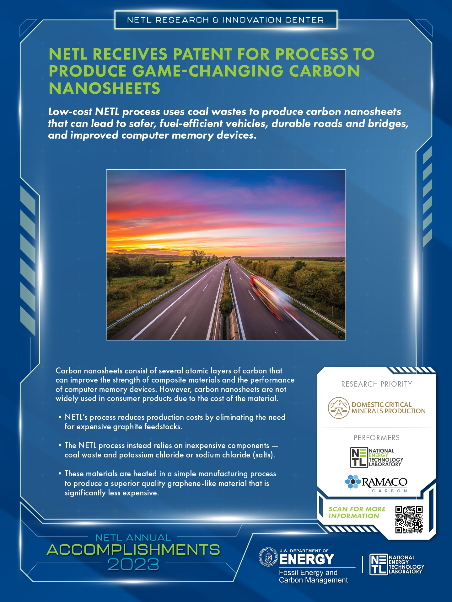 NETL Receives Patent for Process to Produce Game-Changing Carbon Nanosheets