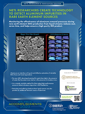 NETL Researchers Create Technology to Detect Aluminum Impurities in Rare Earth Element Sources