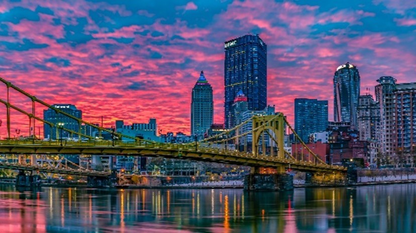Pittsburgh Skyline at sunset