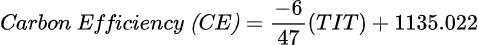 Carbon Efficiency (CE)= Heat Rate*Fuel CO2 Potential/1000