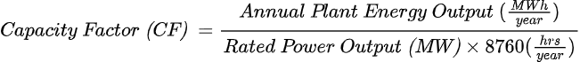 Carbon Efficiency (CE)= Heat Rate*Fuel CO2 Potential/1000
