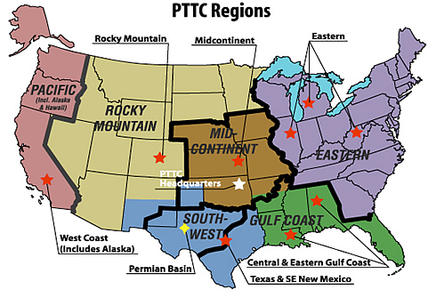 PTTC's Regional Structure.