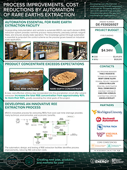 Process Improvements, Cost Reductions by Automation of Rare Earths Extraction
