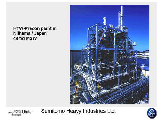 Figure 4: HTW based MSW Gasification Plant in Niihann, Japan (source: Uhde)