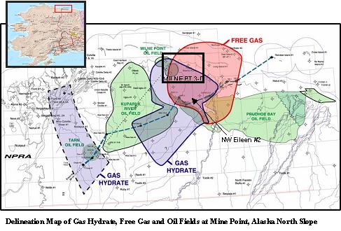 Delineation Map of Gas Hydrates, Free Gas and Oil Fields