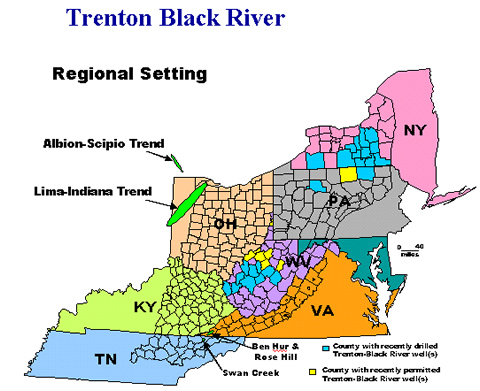 Map of Trenton Black River - Regional Setting