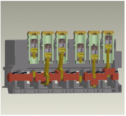 CADD model for typical pipeline compressor engine