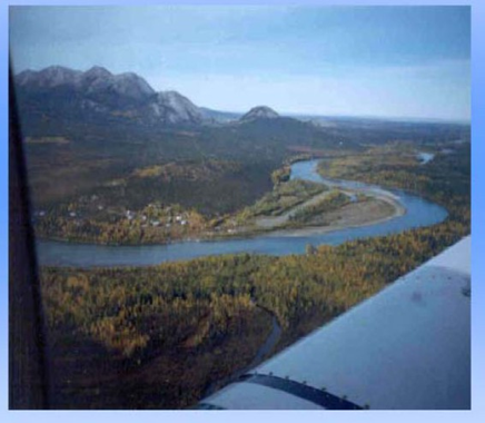 Aerial View of Lime Village, Alaska