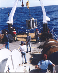 DTAG seismic source being deployed. Courtesy Naval Research Laboratory