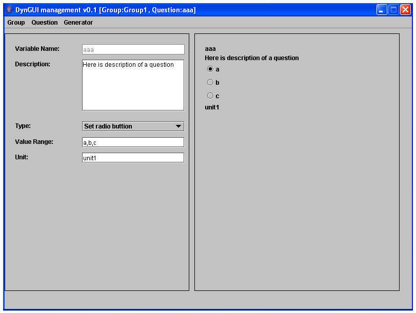 A screenshot of the Question Management Interface.