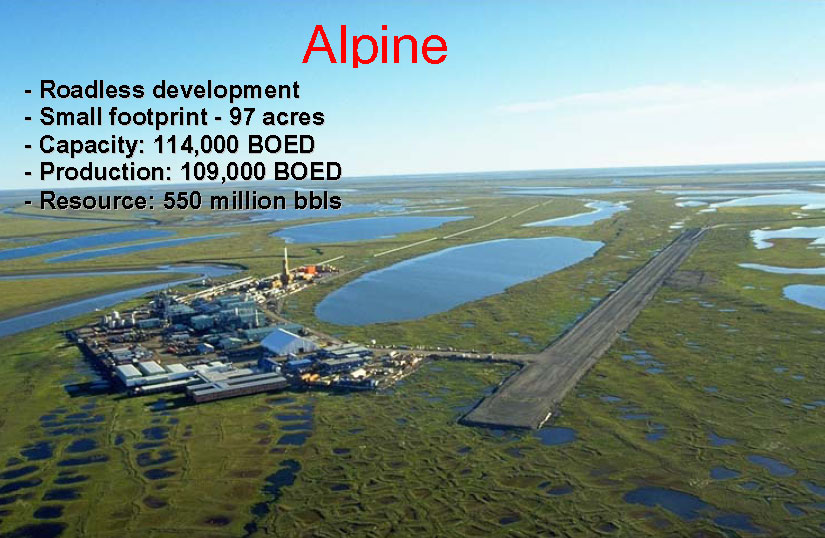 An example of modern oil field development on Alaska's North Slope.