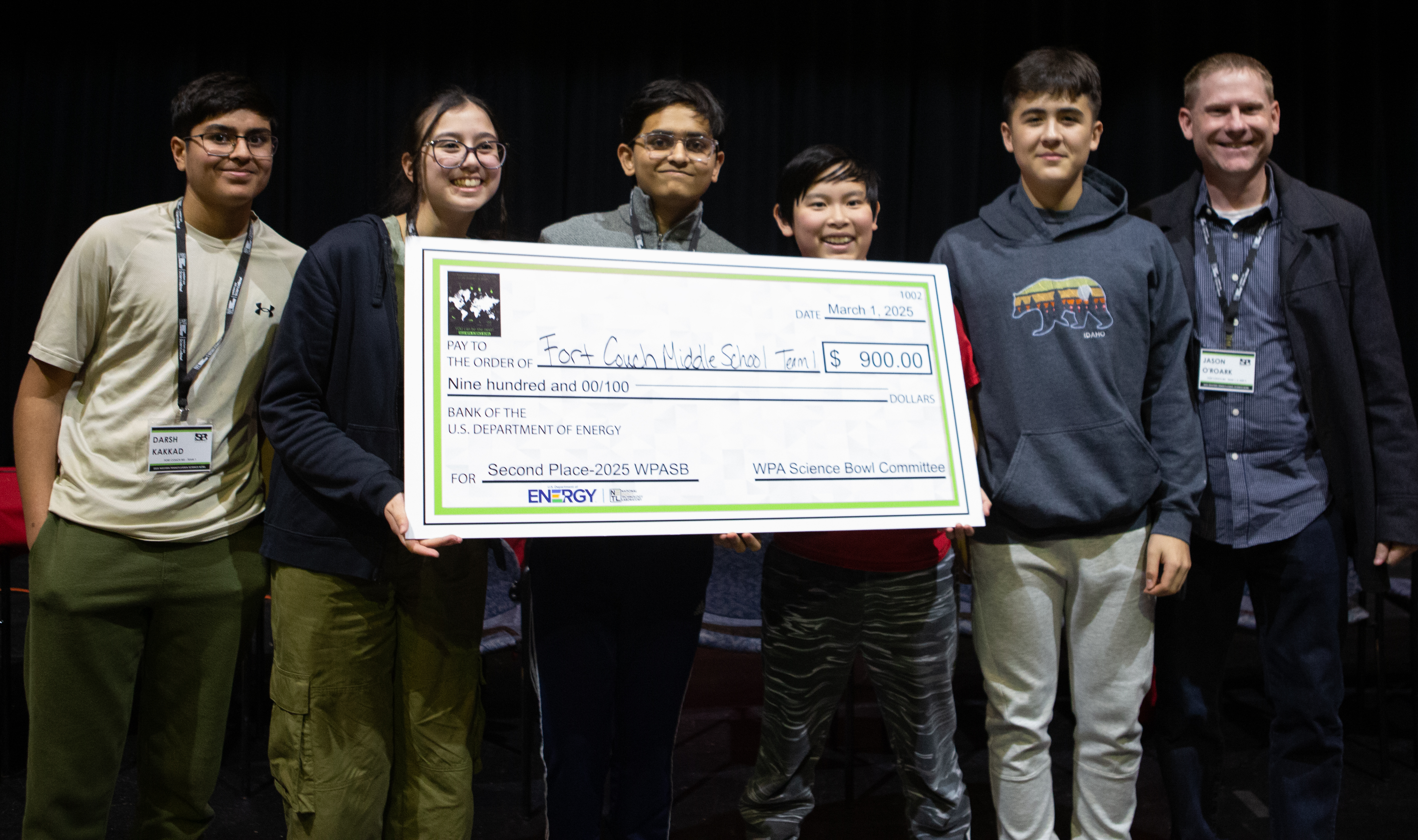 Second place – Fort Couch Middle School Team 1 