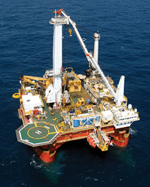 The Semi-Submersible Helix Q4000 used on the 21 day JIP Leg II Drilling and Logging Expedition