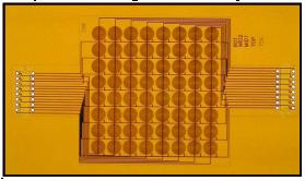 Array of 64 sensing coils used to prove feasibility of eddy current approach
