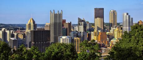 A photo of the Pittsburgh skyline