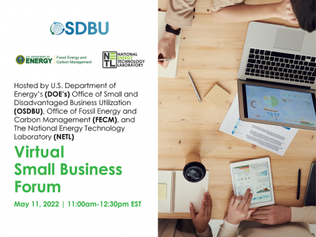 Image displaying the date and time of the Virtual Small Business forum.