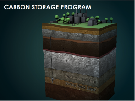 3D model of the carbon storage program.