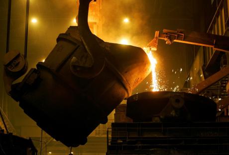 Steelmaking operations at United States Steel Corporation.