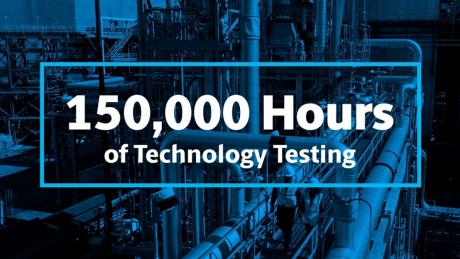 Image displaying the text "150,000 hours of Technology Testing"