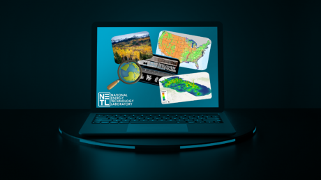 Laptop displaying various maps