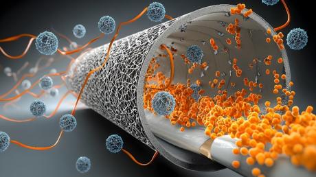 Abstract concept of a supercapacitor powered by graphene energy storage technology.