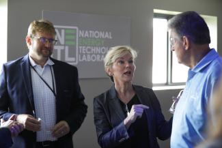 Jennifer Granholm, U.S. Secretary of Energy and Joe Manchin, III, U.S. Senator of West Virginia, visit NETL on June 4, 2021.