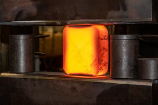 A photo of molten durable material.