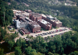 Aerial photo of the R&D Plateau at NETL in Pittsburgh, PA